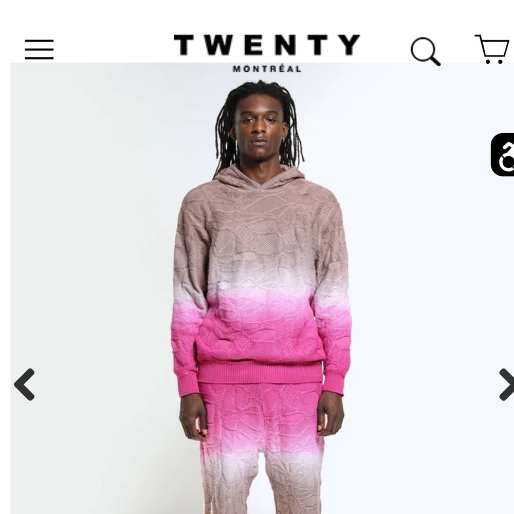 Twenty Montreal. Crossover Netting Sweater Dip Dye
Hoodie